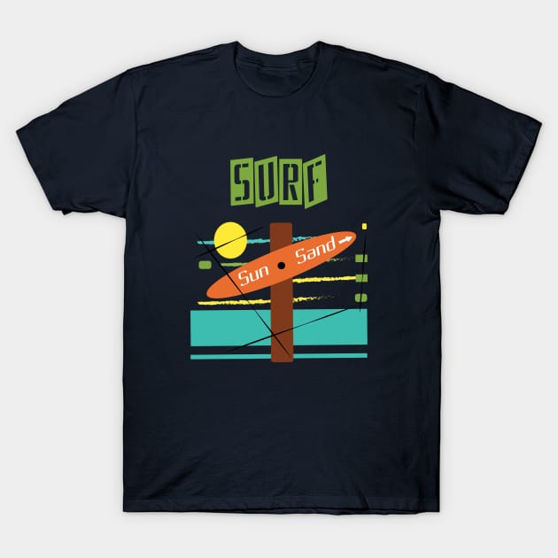 Surf Sun and Sand T-Shirt by FruitflyPie